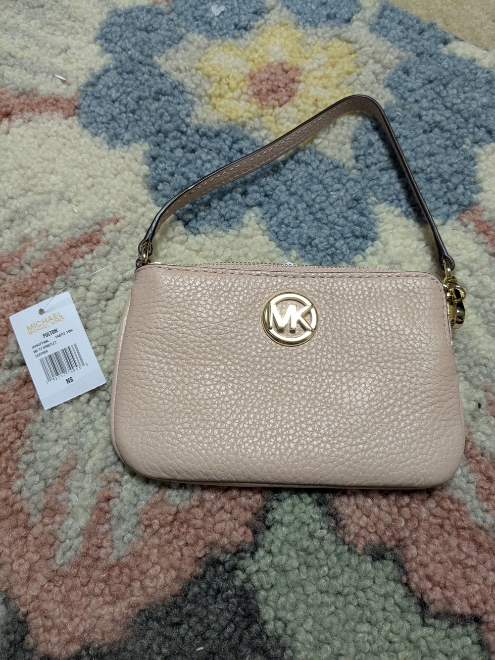 Michael Kors Pink Pebbled Leather Wristlet